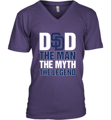San Diego Padres Dad The Man The Myth The Legend Father's Day MLB Men's V-Neck T-Shirt Men's V-Neck T-Shirt - amzapparel