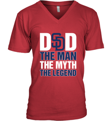 San Diego Padres Dad The Man The Myth The Legend Father's Day MLB Men's V-Neck T-Shirt Men's V-Neck T-Shirt - amzapparel