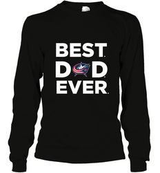 Best Columbus Blue Jackets Dad Ever Hockey NHL Fathers Day GIft For Daddy Long Sleeve T-Shirt