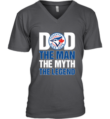 Toronto Blue Jays Dad The Man The Myth The Legend Father's Day MLB Men's V-Neck T-Shirt Men's V-Neck T-Shirt - amzapparel