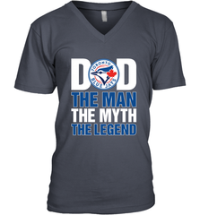 Toronto Blue Jays Dad The Man The Myth The Legend Father's Day MLB Men's V-Neck T-Shirt Men's V-Neck T-Shirt - amzapparel