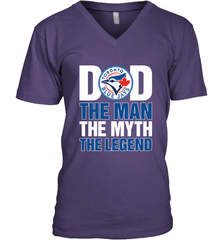 Toronto Blue Jays Dad The Man The Myth The Legend Father's Day MLB Men's V-Neck T-Shirt Men's V-Neck T-Shirt - amzapparel