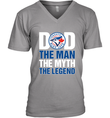 Toronto Blue Jays Dad The Man The Myth The Legend Father's Day MLB Men's V-Neck T-Shirt Men's V-Neck T-Shirt - amzapparel