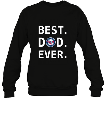 Best Minnesota Twins Dad Ever Baseball MLB Fathers Day Crewneck Sweatshirt Crewneck Sweatshirt / Black / S Crewneck Sweatshirt - amzapparel