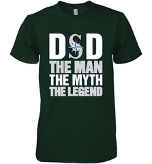 Seattle Mariners Dad The Man The Myth The Legend Father's Day MLB Men's Premium T-Shirt Men's Premium T-Shirt - amzapparel