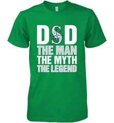 Seattle Mariners Dad The Man The Myth The Legend Father's Day MLB Men's Premium T-Shirt Men's Premium T-Shirt - amzapparel