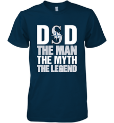 Seattle Mariners Dad The Man The Myth The Legend Father's Day MLB Men's Premium T-Shirt Men's Premium T-Shirt - amzapparel