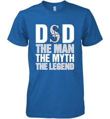 Seattle Mariners Dad The Man The Myth The Legend Father's Day MLB Men's Premium T-Shirt Men's Premium T-Shirt - amzapparel
