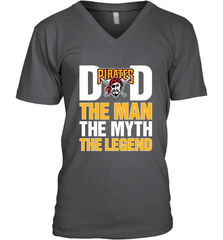 Pittsburgh Pirates Dad The Man The Myth The Legend Father's Day MLB Men's V-Neck T-Shirt Men's V-Neck T-Shirt - amzapparel
