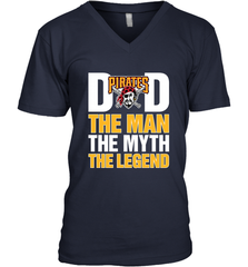 Pittsburgh Pirates Dad The Man The Myth The Legend Father's Day MLB Men's V-Neck T-Shirt Men's V-Neck T-Shirt - amzapparel
