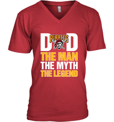 Pittsburgh Pirates Dad The Man The Myth The Legend Father's Day MLB Men's V-Neck T-Shirt Men's V-Neck T-Shirt - amzapparel