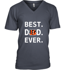 Best Cincinnati Bengals Dad Best Dad Ever NFL Football Fathers Day Men's V-Neck T-Shirt Men's V-Neck T-Shirt - amzapparel