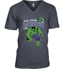 Marvel Hulk Incredible Dad Father's Day Gifts Men's V-Neck T-Shirt Men's V-Neck T-Shirt - amzapparel