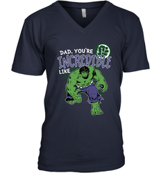 Marvel Hulk Incredible Dad Father's Day Gifts Men's V-Neck T-Shirt