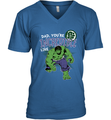 Marvel Hulk Incredible Dad Father's Day Gifts Men's V-Neck T-Shirt Men's V-Neck T-Shirt - amzapparel