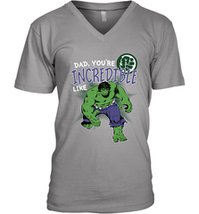 Marvel Hulk Incredible Dad Father's Day Gifts Men's V-Neck T-Shirt Men's V-Neck T-Shirt - amzapparel