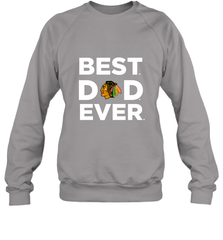Best Chicago Blackhawks Dad Ever Hockey NHL Fathers Day GIft For Daddy Crewneck Sweatshirt Crewneck Sweatshirt - amzapparel