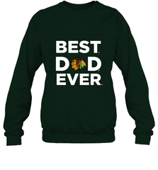 Best Chicago Blackhawks Dad Ever Hockey NHL Fathers Day GIft For Daddy Crewneck Sweatshirt Crewneck Sweatshirt - amzapparel
