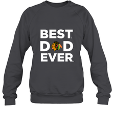 Best Chicago Blackhawks Dad Ever Hockey NHL Fathers Day GIft For Daddy Crewneck Sweatshirt Crewneck Sweatshirt - amzapparel