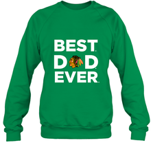 Best Chicago Blackhawks Dad Ever Hockey NHL Fathers Day GIft For Daddy Crewneck Sweatshirt Crewneck Sweatshirt - amzapparel