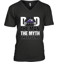 Colorado Rockies Dad The Man The Myth The Legend Father's Day MLB Men's V-Neck T-Shirt Men's V-Neck T-Shirt - amzapparel