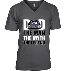 Colorado Rockies Dad The Man The Myth The Legend Father's Day MLB Men's V-Neck T-Shirt Men's V-Neck T-Shirt - amzapparel