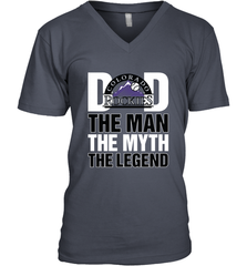 Colorado Rockies Dad The Man The Myth The Legend Father's Day MLB Men's V-Neck T-Shirt Men's V-Neck T-Shirt - amzapparel