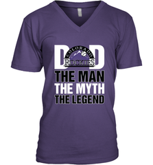 Colorado Rockies Dad The Man The Myth The Legend Father's Day MLB Men's V-Neck T-Shirt Men's V-Neck T-Shirt - amzapparel