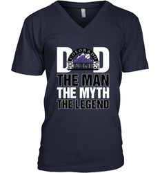 Colorado Rockies Dad The Man The Myth The Legend Father's Day MLB Men's V-Neck T-Shirt