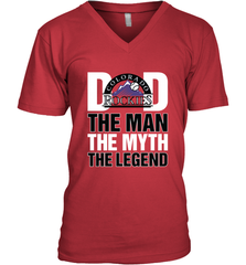 Colorado Rockies Dad The Man The Myth The Legend Father's Day MLB Men's V-Neck T-Shirt Men's V-Neck T-Shirt - amzapparel