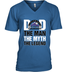 Colorado Rockies Dad The Man The Myth The Legend Father's Day MLB Men's V-Neck T-Shirt Men's V-Neck T-Shirt - amzapparel
