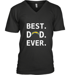 Best Los Angeles Chargers Dad Best Dad Ever NFL Football Fathers Day Men's V-Neck T-Shirt