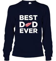 Best Detroit Red Wings Dad Ever Hockey NHL Fathers Day GIft For Daddy Long Sleeve T-Shirt