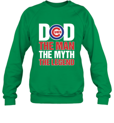 Chicago Cubs Dad The Man The Myth The Legend Father's Day MLB Crewneck Sweatshirt Crewneck Sweatshirt - amzapparel