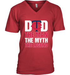 Minnesota Twins Dad The Man The Myth The Legend Father's Day MLB Men's V-Neck T-Shirt Men's V-Neck T-Shirt - amzapparel