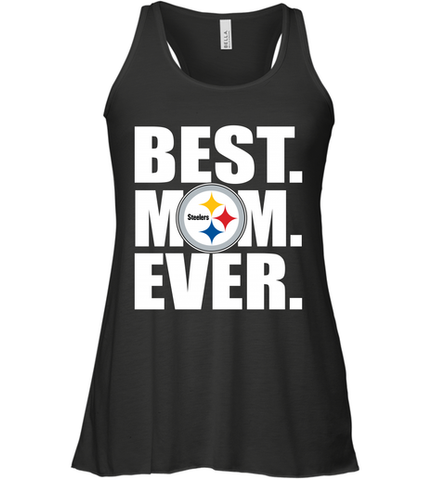 Best Pittsburgh Steelers Mom Ever NFL Team Mother's Day Gift Women's Racerback Tank Women's Racerback Tank / Black / XS Women's Racerback Tank - amzapparel