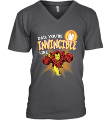 Marvel Iron Man Invincible Dad Father's Day Gifts Men's V-Neck T-Shirt Men's V-Neck T-Shirt - amzapparel