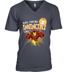 Marvel Iron Man Invincible Dad Father's Day Gifts Men's V-Neck T-Shirt Men's V-Neck T-Shirt - amzapparel