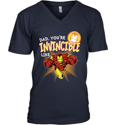 Marvel Iron Man Invincible Dad Father's Day Gifts Men's V-Neck T-Shirt