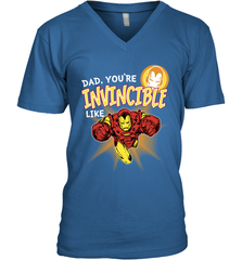 Marvel Iron Man Invincible Dad Father's Day Gifts Men's V-Neck T-Shirt Men's V-Neck T-Shirt - amzapparel