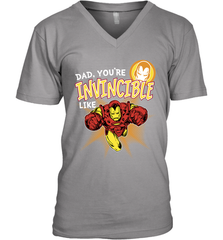 Marvel Iron Man Invincible Dad Father's Day Gifts Men's V-Neck T-Shirt Men's V-Neck T-Shirt - amzapparel