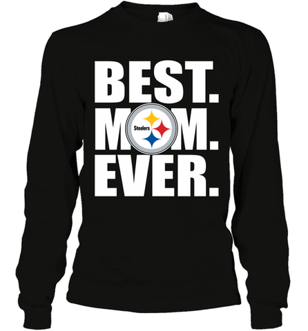 Best Pittsburgh Steelers Mom Ever NFL Team Mother's Day Gift Long Sleeve T-Shirt Long Sleeve T-Shirt / Black / S Long Sleeve T-Shirt - amzapparel