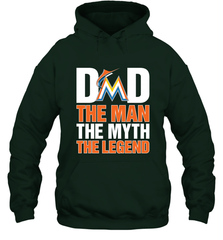 Miami Marlins Dad The Man The Myth The Legend Father's Day MLB Hooded Sweatshirt Hooded Sweatshirt - amzapparel