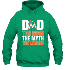 Miami Marlins Dad The Man The Myth The Legend Father's Day MLB Hooded Sweatshirt Hooded Sweatshirt - amzapparel