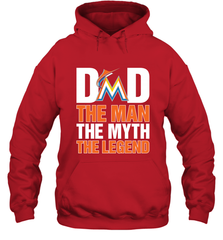 Miami Marlins Dad The Man The Myth The Legend Father's Day MLB Hooded Sweatshirt Hooded Sweatshirt - amzapparel
