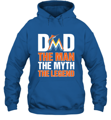 Miami Marlins Dad The Man The Myth The Legend Father's Day MLB Hooded Sweatshirt Hooded Sweatshirt - amzapparel