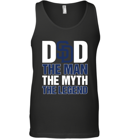 San Diego Padres Dad The Man The Myth The Legend Father's Day MLB Men's Tank Top Men's Tank Top / Black / XS Men's Tank Top - amzapparel