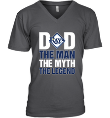 Tampa Bay Rays Dad The Man The Myth The Legend Father's Day MLB Men's V-Neck T-Shirt Men's V-Neck T-Shirt - amzapparel