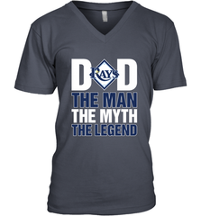 Tampa Bay Rays Dad The Man The Myth The Legend Father's Day MLB Men's V-Neck T-Shirt Men's V-Neck T-Shirt - amzapparel