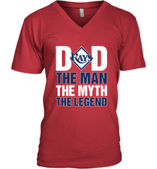 Tampa Bay Rays Dad The Man The Myth The Legend Father's Day MLB Men's V-Neck T-Shirt Men's V-Neck T-Shirt - amzapparel